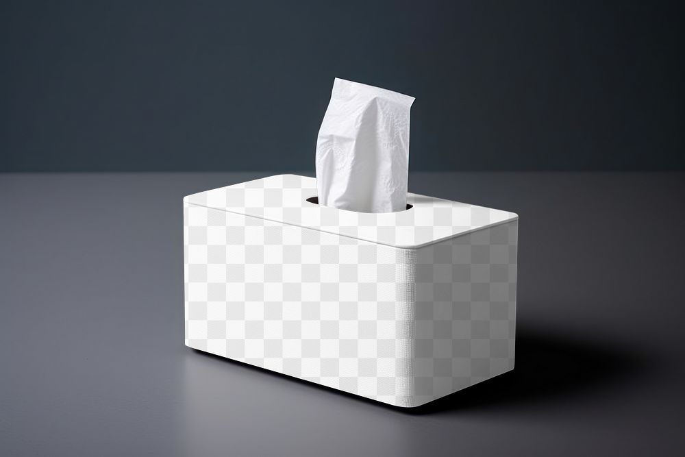Tissue box png mockup, transparent design