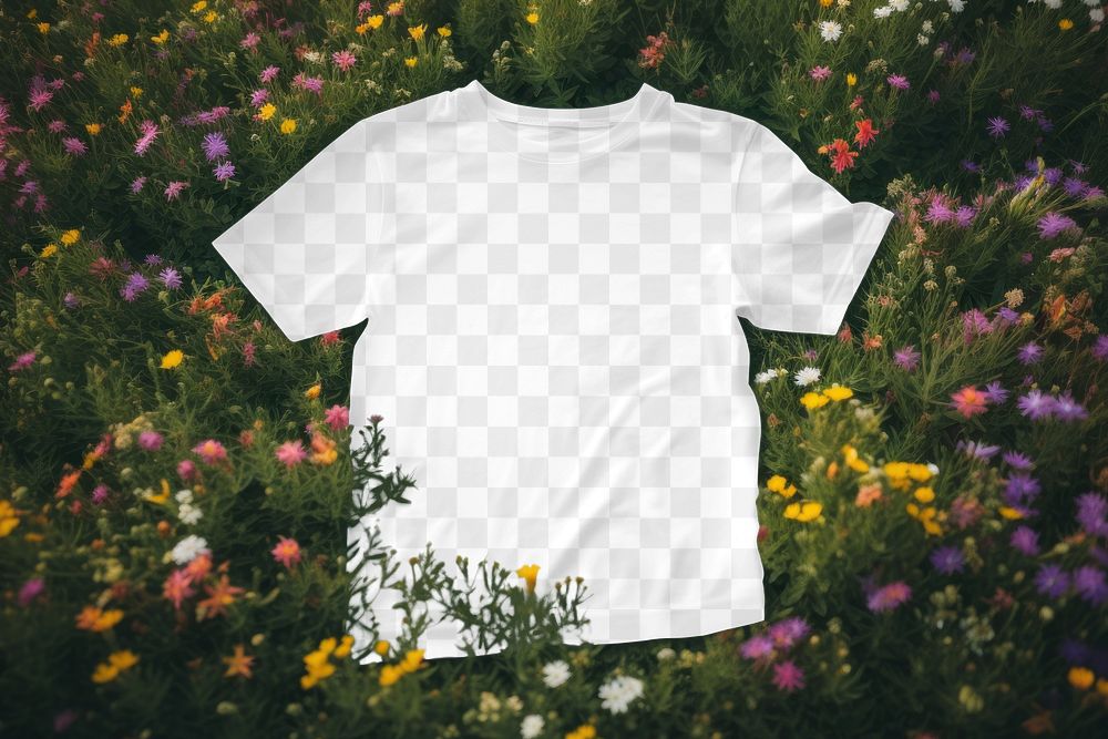 T-shirt png mockup, transparent design