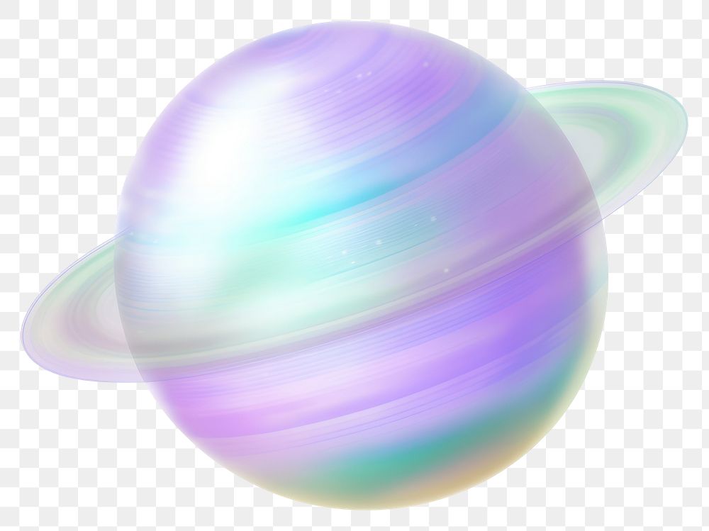 PNG  A holography saturn icon planet space white background.