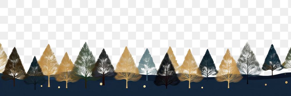 PNG Gold christmas trees light dots border backgrounds outdoors nature. AI generated Image by rawpixel.