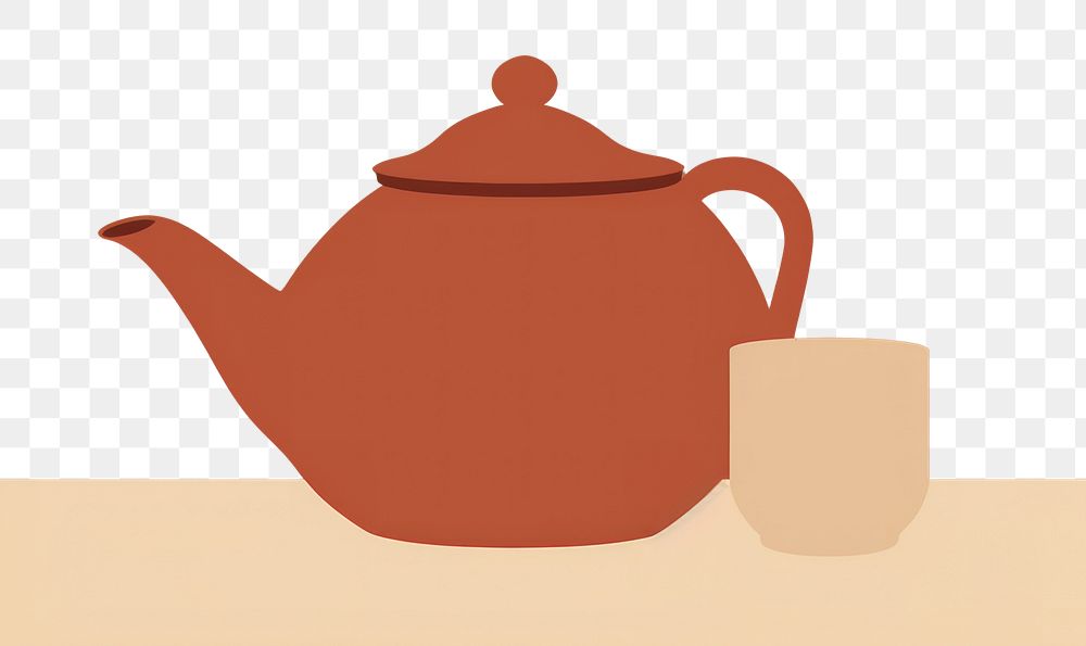 PNG  Illustration of hot tea and pot teapot art refreshment.