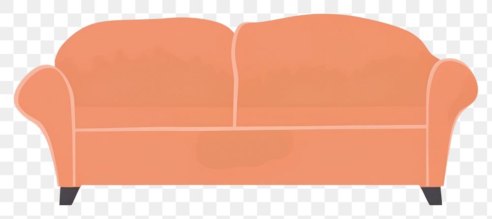PNG  Illustration of sofa furniture comfortable relaxation.