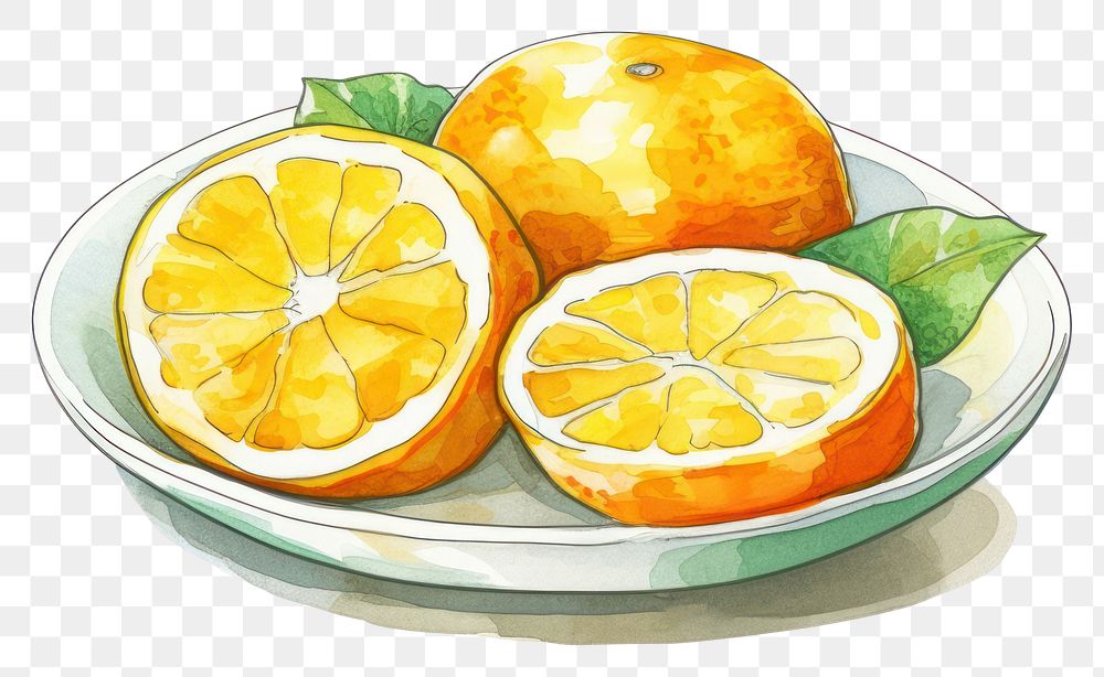 PNG Oranges plate grapefruit lemon.