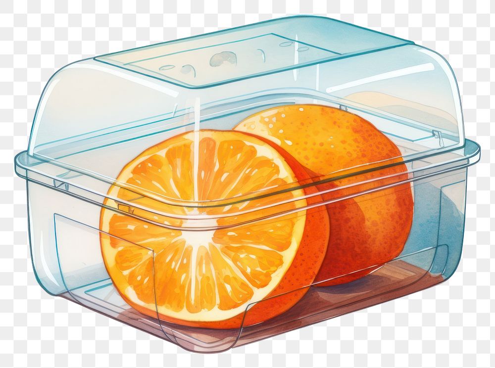 PNG Orange box clementine fruit.
