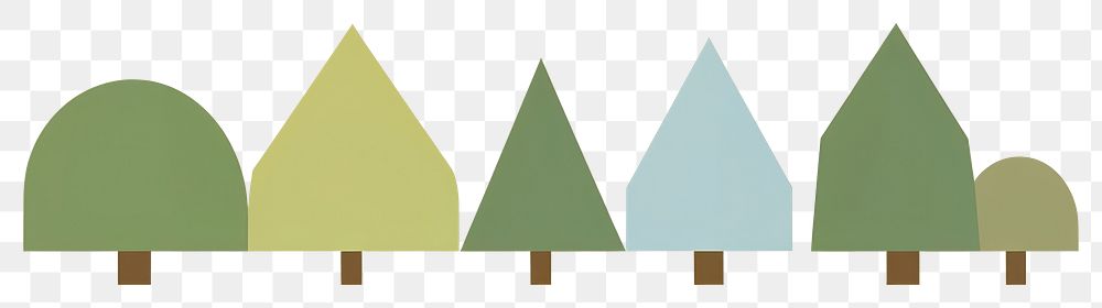 PNG  Illustration of tress border tranquility outdoors triangle.