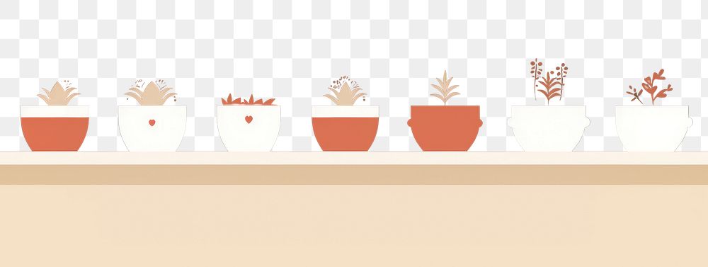 PNG  Illustration of flower pots border art flowerpot cookware.