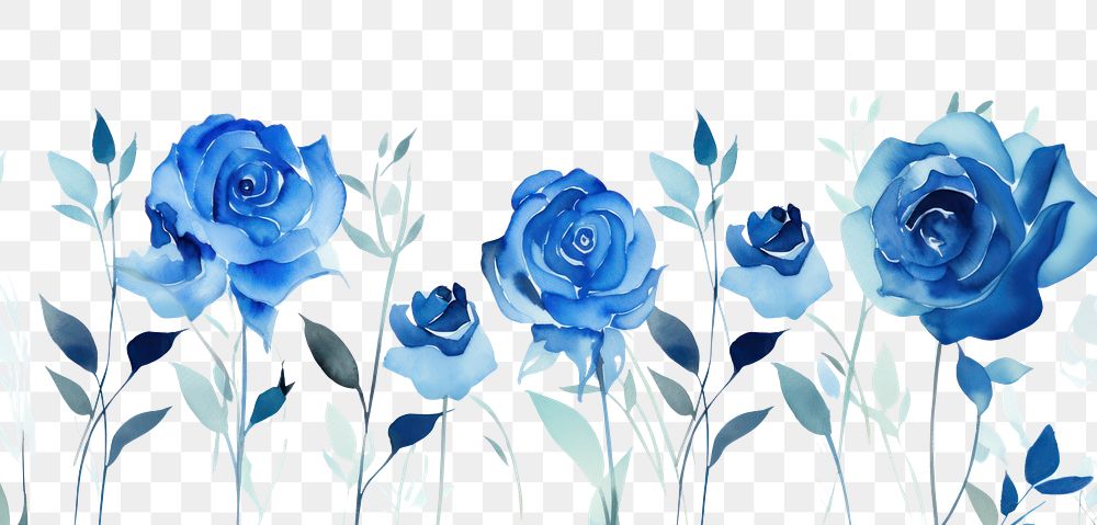 PNG Blue roses backgrounds pattern flower.