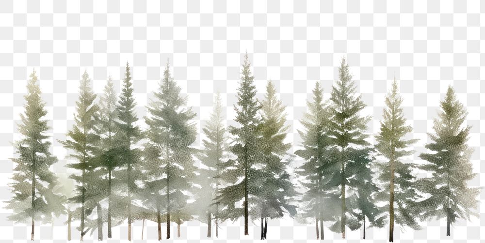 PNG Pine trees in winter panoramic outdoors nature.
