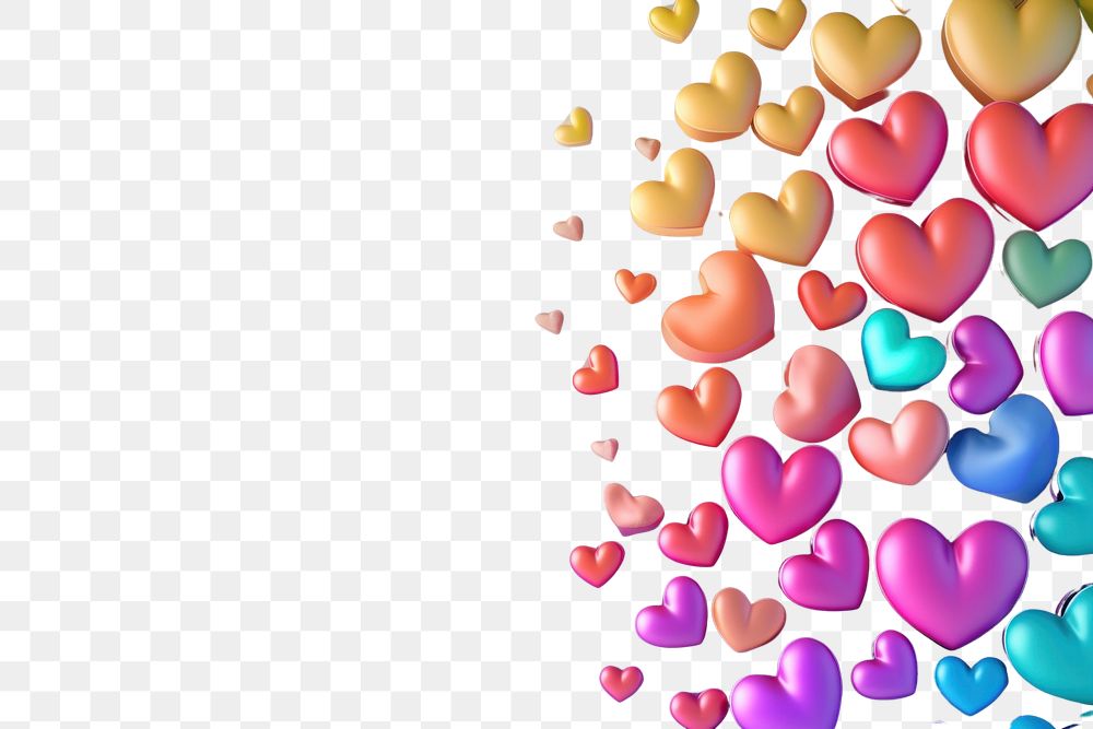PNG Colorfull heart border backgrounds balloon love.