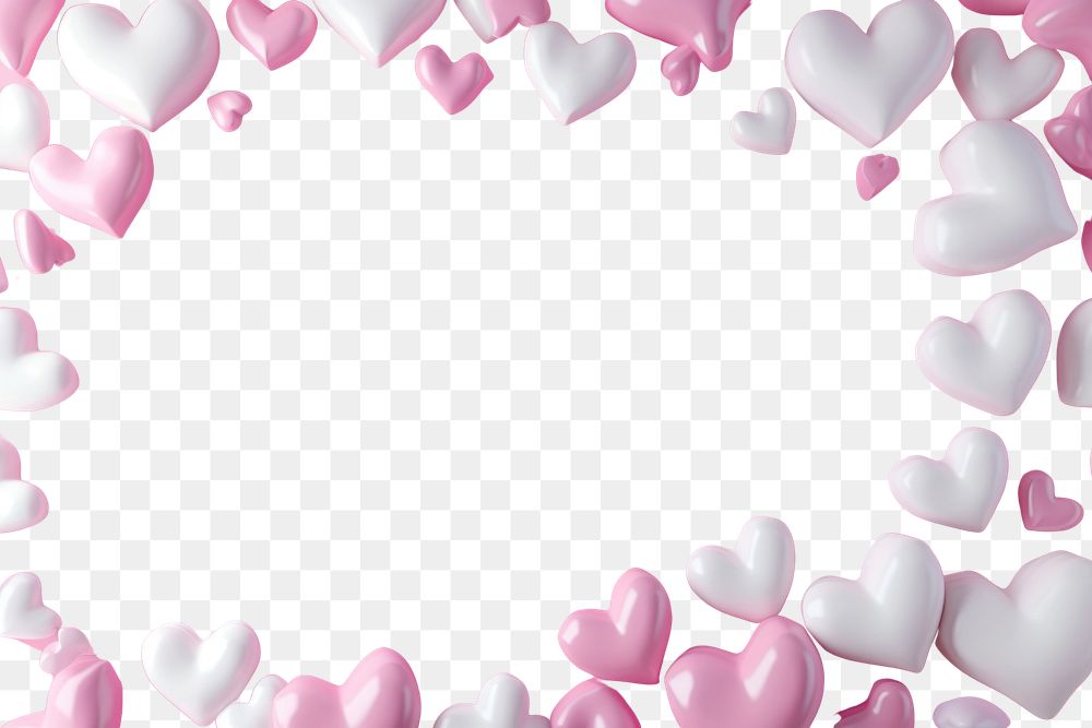 PNG Pink and white hearts backgrounds petal love.