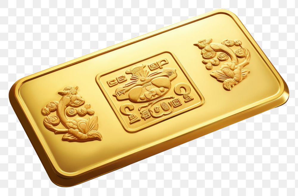 PNG Gold bar white background investment currency.