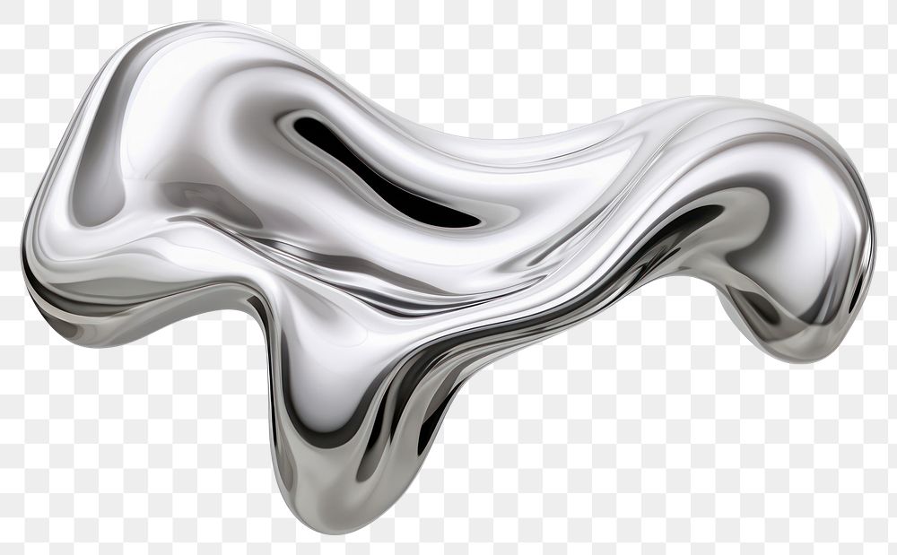 PNG 3d render of computer metal white white background