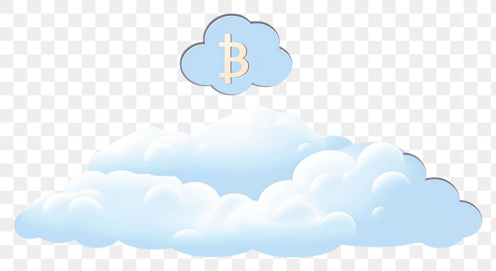 PNG Finance coin cloud sky.