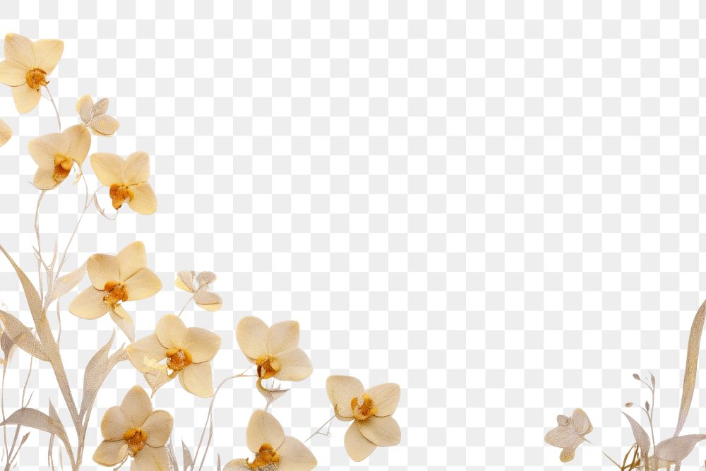 PNG  Real pressed orchid flowers backgrounds petal plant.