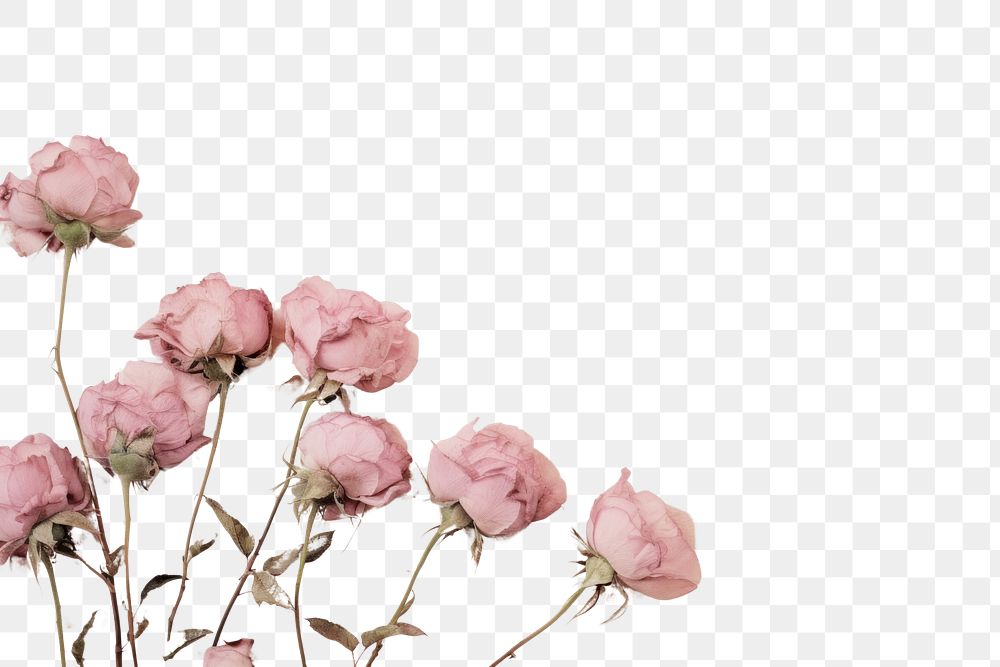 PNG  Real pressed pink roses flower backgrounds petal.