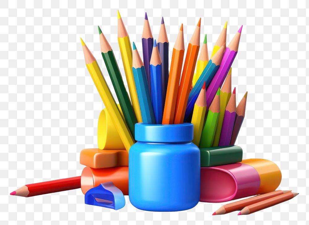 PNG Art supply pencil white background paintbrush.