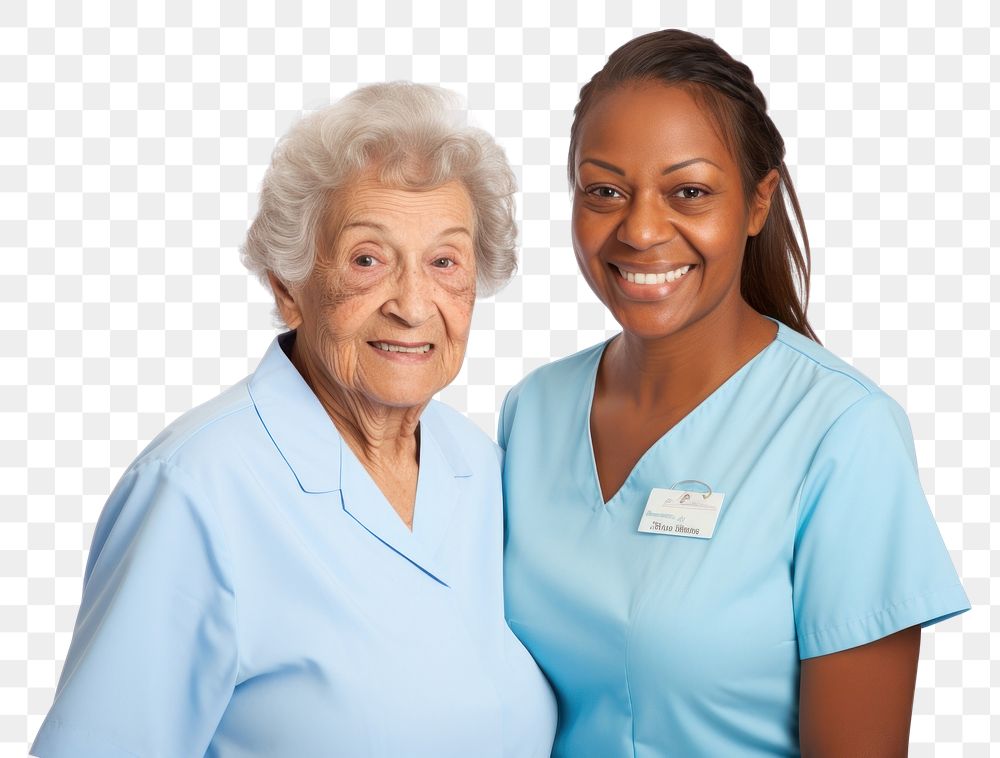 PNG Nurse adult white background togetherness.