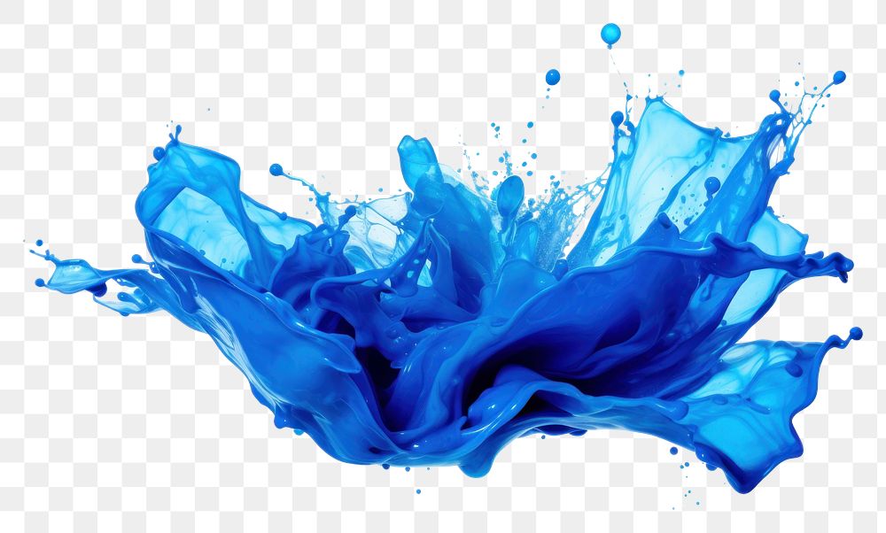 PNG Blue paint splash backgrounds white background splattered.