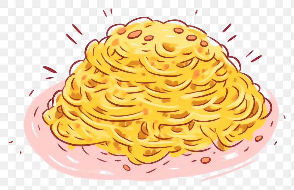 PNG Carbonara food spaghetti cartoon.