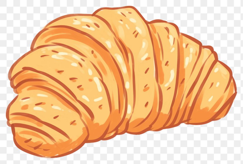 PNG Croissant cartoon bread food.
