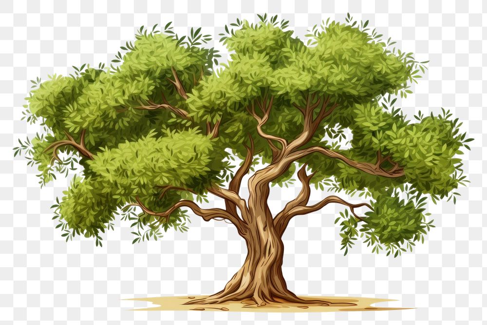 PNG Olive tree cartoon plant white background.
