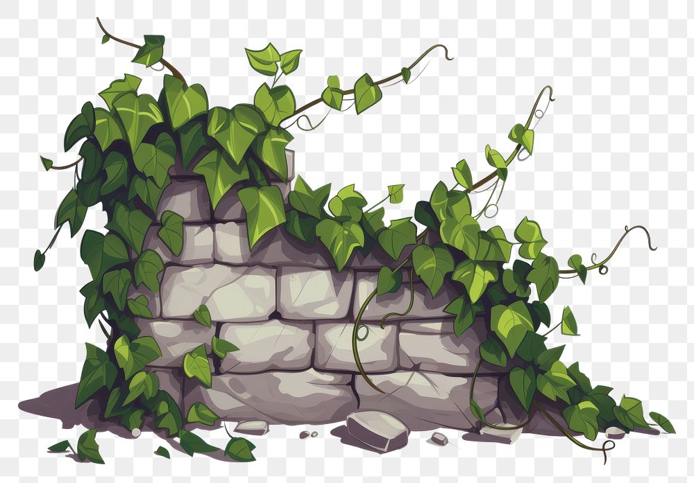 PNG Vines cartoon plant wall.