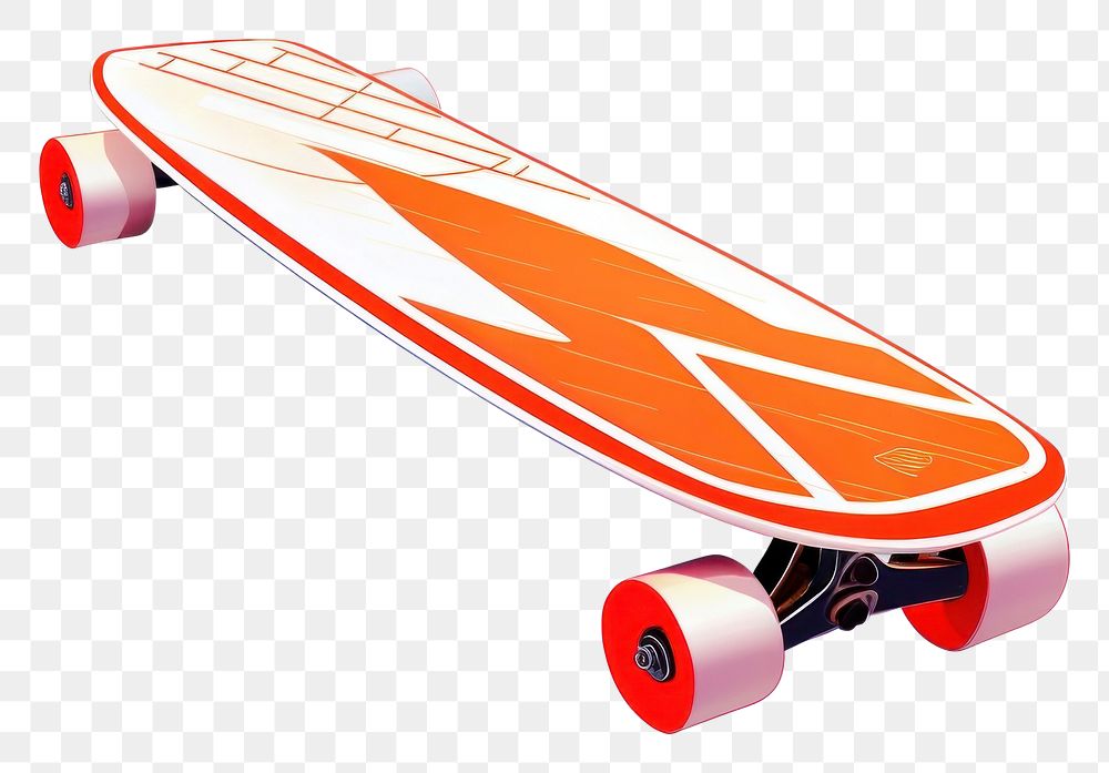 PNG Skateboard white background skateboarding longboard. AI generated Image by rawpixel.