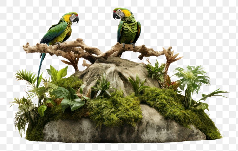 PNG Amazon Rainforest animal parrot bird.