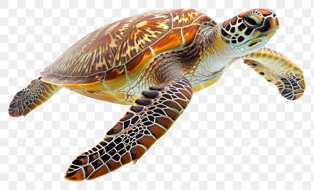 PNG Sea turtle reptile animal white background.