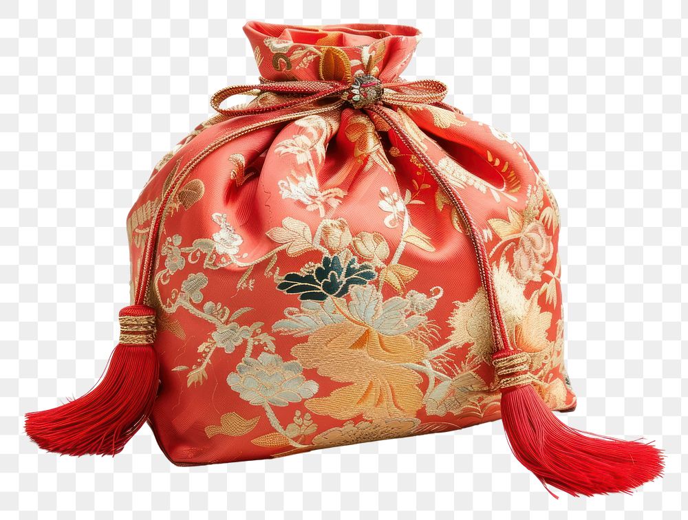 PNG Chinese lucky bag handbag white background celebration.