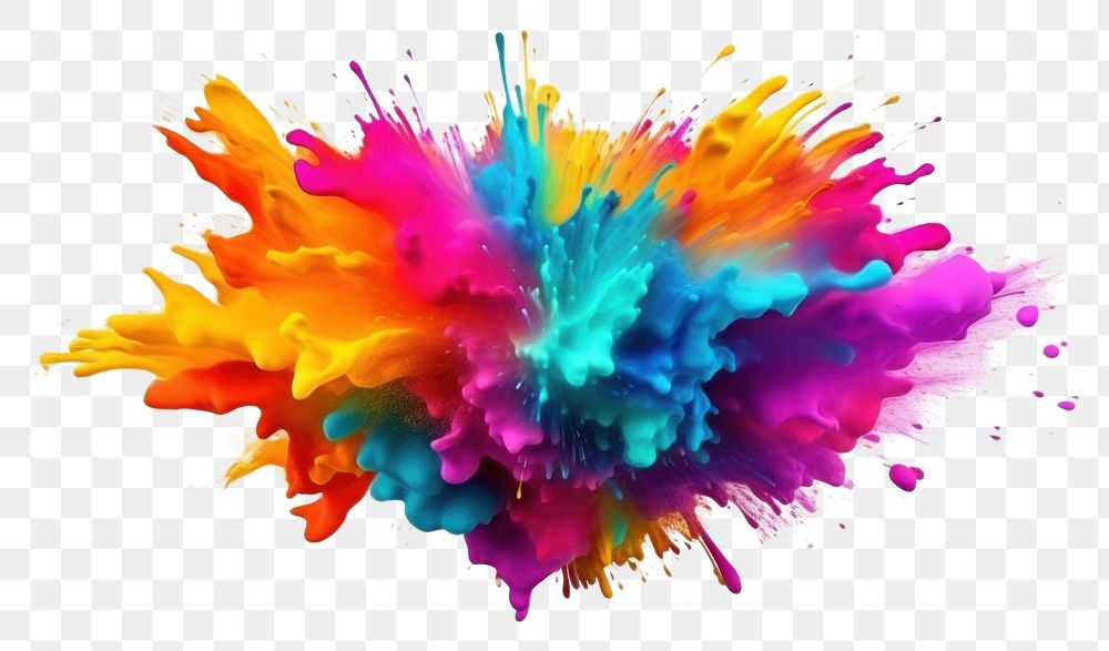 PNG Splattered creativity exploding abstract.