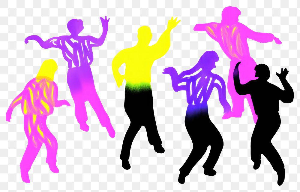 PNG  People dancing purple adult dance.