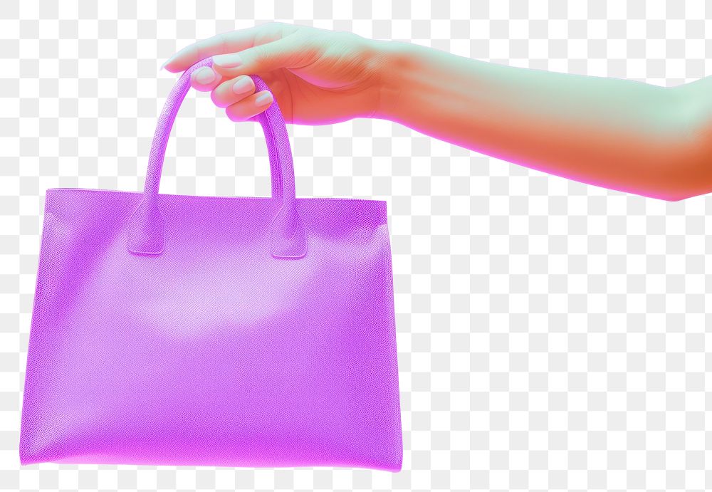 PNG  Hand with hand bag handbag purse adult.