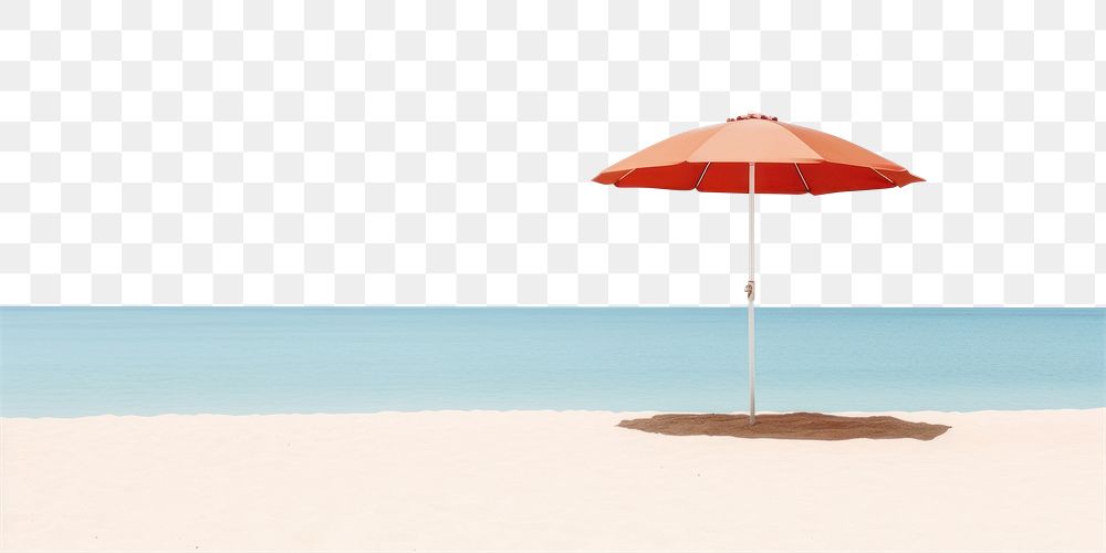 PNG  Summer beach umbrella outdoors nature. AI generated Image by rawpixel.