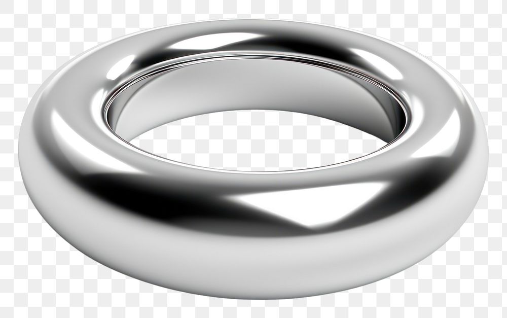 PNG Abstract Circle Chrome material platinum jewelry circle.