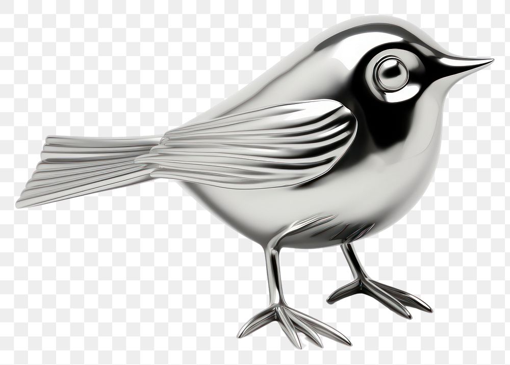 PNG Bird Chrome material animal beak white background.