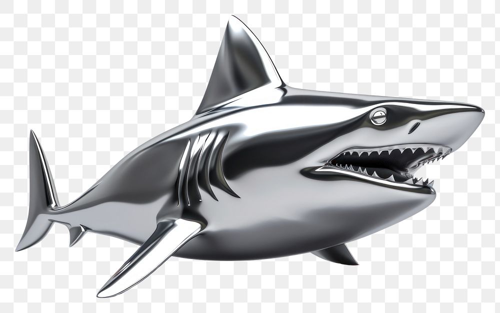 PNG Shark Chrome material animal chrome fish.