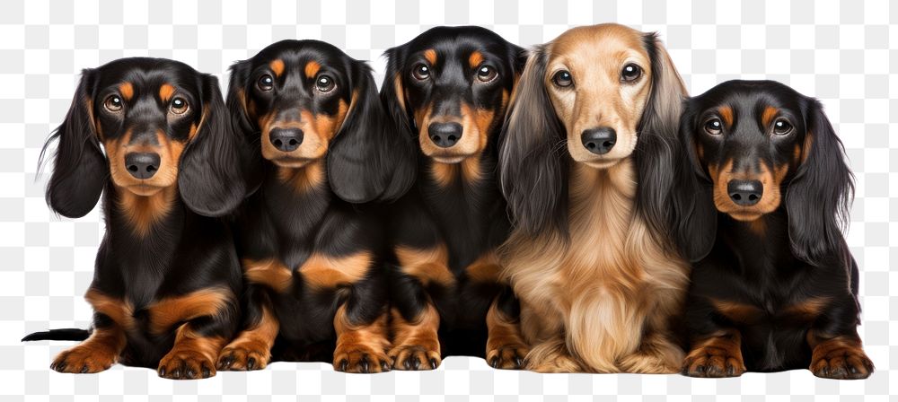 PNG Dachshund breed dogs animal mammal hound.