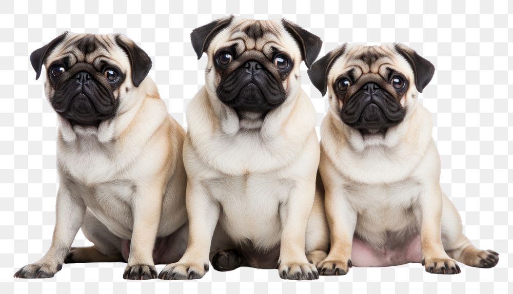 PNG Pug breed dogs mammal animal pet.