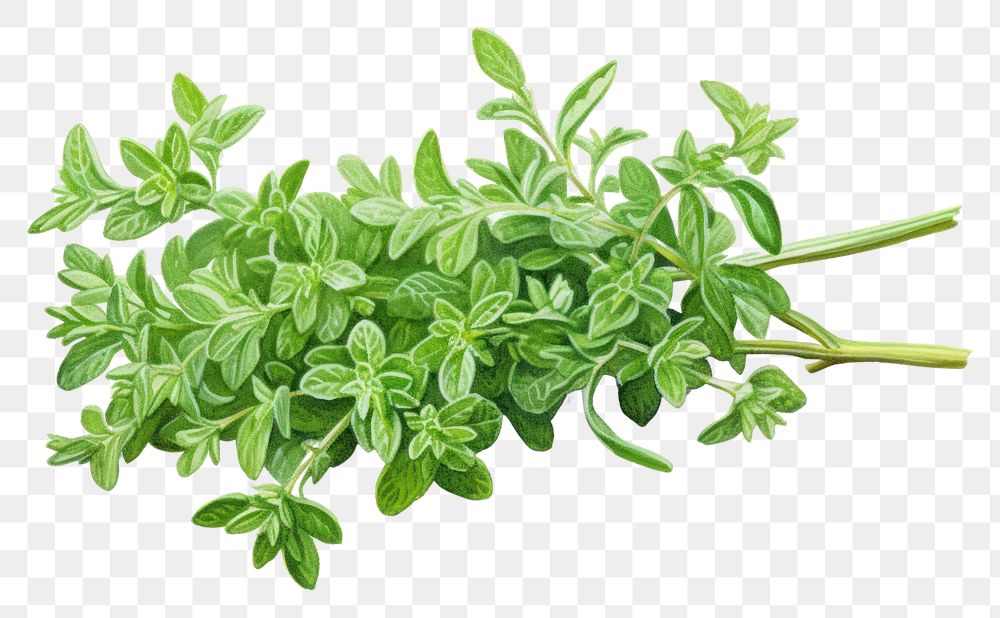 PNG Thyme herb herbs plant leaf.