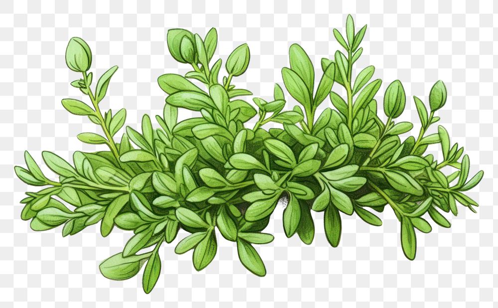 PNG Thyme herb herbs plant leaf.