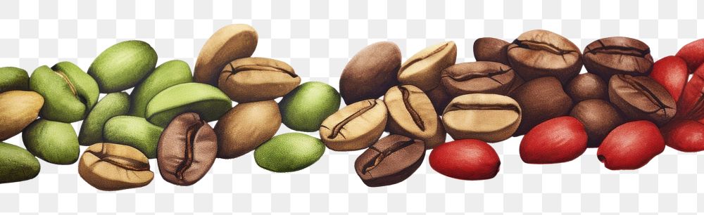 PNG Coffee beans food white background freshness.