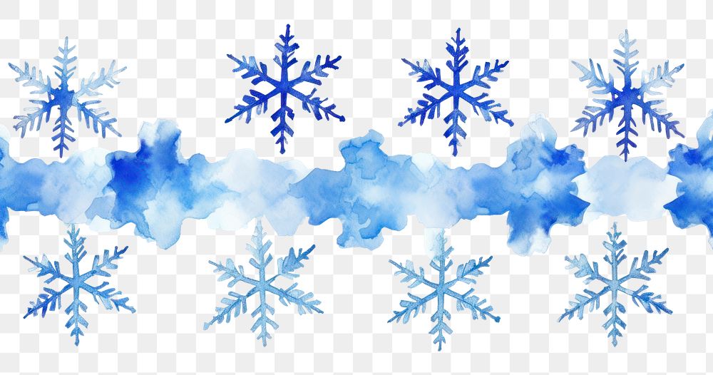 PNG Blue snowflakes nature white white background.