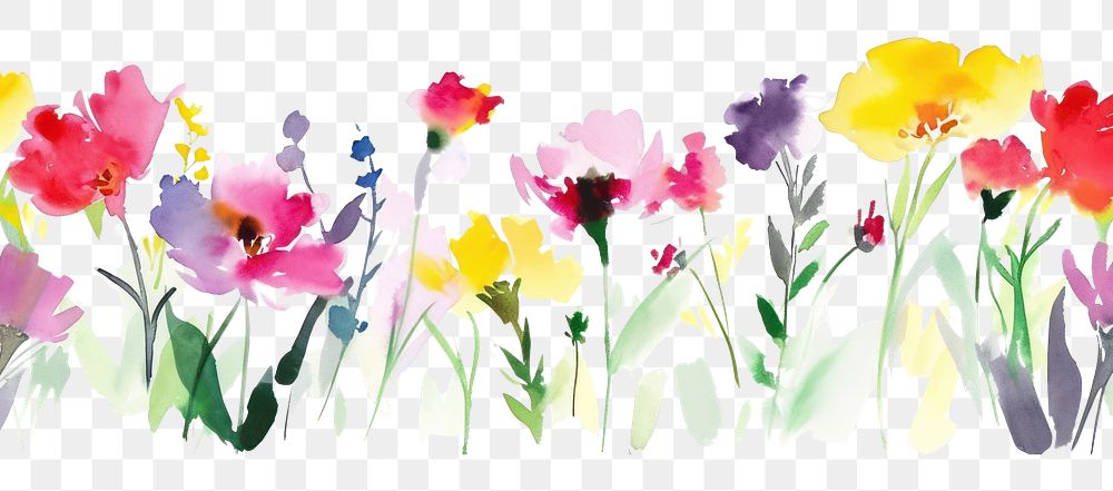 PNG Flowers nature backgrounds painting