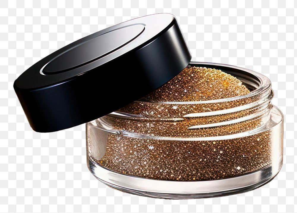 PNG  Cosmetic container cosmetics glitter powder. AI generated Image by rawpixel.