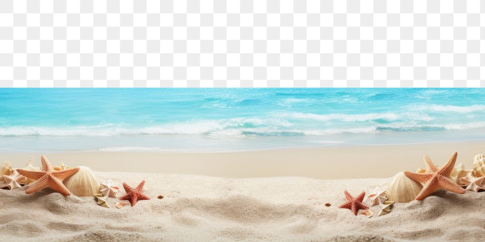PNG  Beach landscape summer outdoors horizon. AI generated Image by rawpixel.