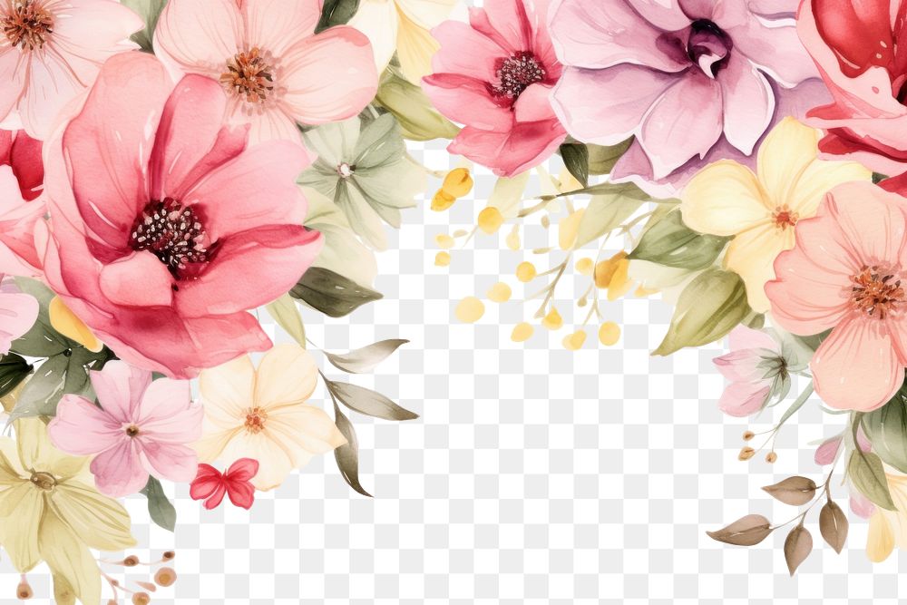 PNG Vintage flower backgrounds blossom pattern.