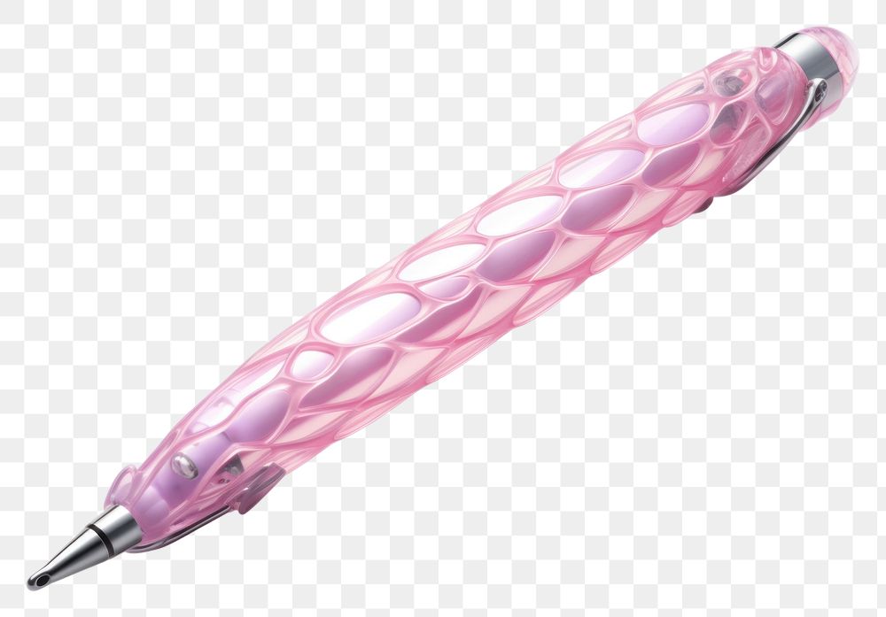PNG  Pastel pink 3D pen white background weaponry pattern.