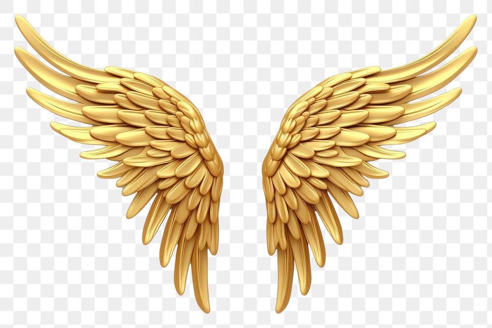 PNG Gold jewelry angel wing.