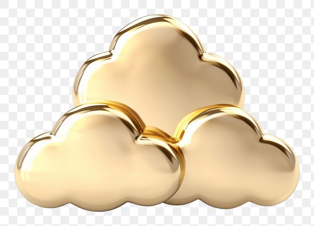 PNG Cloudy nature cute gold white background accessories accessory.
